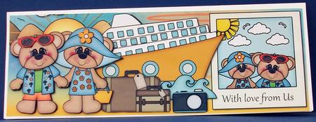 Holiday Cruise Large Dl Card by Cheryl French