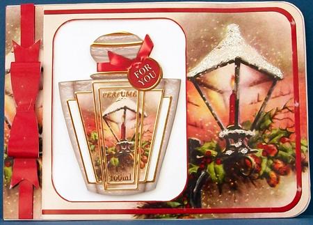 Christmas Lantern Perfume 7x5inch Aperture Card Mini Kit by Cheryl French