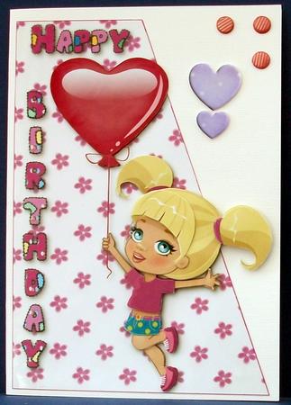 Happy Birthday Girl Over the Edge and Decoupage by Cheryl French