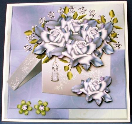 Gift Box & Winter Roses by Cheryl French