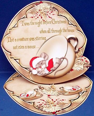 Twas the Night Before Christmas Round Easel Card by Cheryl French