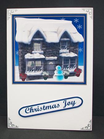 Christmas snow scene pyramid topper 2 by Cheryl French