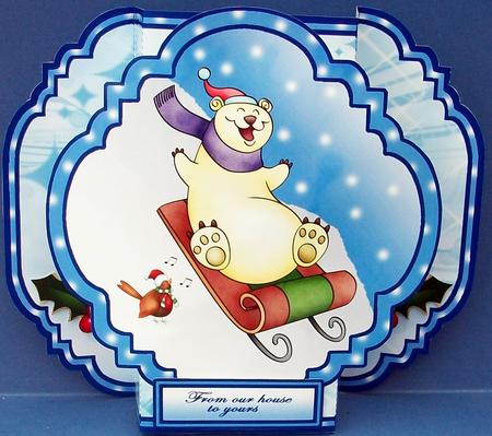 Easy Pop-out Card 'happy Polar Bear' by Cheryl French