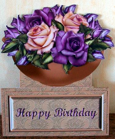 Heritage Roses in Bowl Slot Top Tent Card Kit by Cheryl French