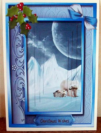 Lovely Christmas Scene at the North Pole by Cheryl French