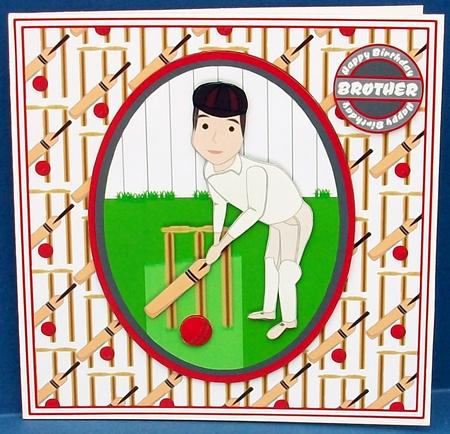 Cartoon Cricketer by Cheryl French