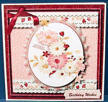 Lovely Summer Flowers in a Oval Plaque by Cheryl French