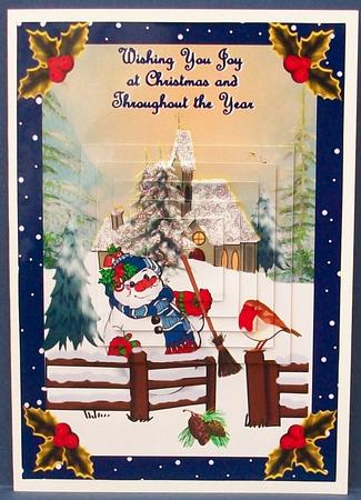 Snowman and Robin by Cheryl French