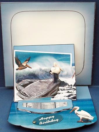 Old Ship Out of Bounds Easel Topper by Cheryl French