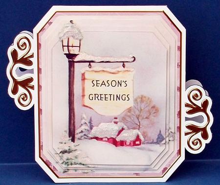 Pub Sign Seasons Greetings Emerald Decoupage Mini Kit by Cheryl French