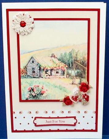 Country Cottage Topper & Floral Decoupage by Cheryl French
