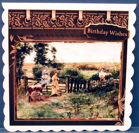The Milkmaids Card with Stackers by Cheryl French