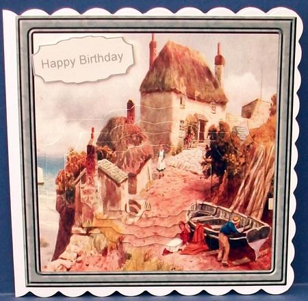 Repairing the Boat Card with Shaped Layers by Cheryl French