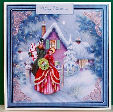 Christmas Visitors Card and Petal Stacker by Cheryl French
