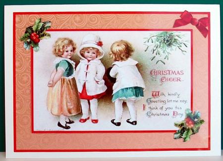 Vintage Christmas Kids Topper & Decoupage by Cheryl French