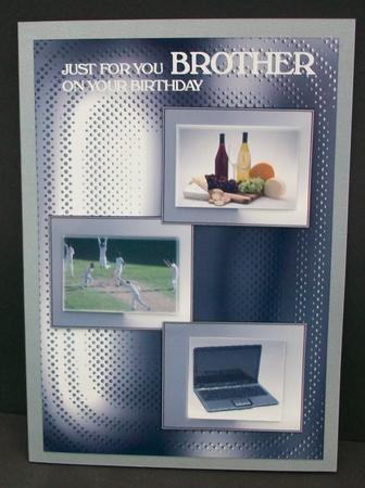 Brother Metallic Birthday Card by Cheryl French