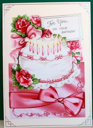 Pretty Roses on a Birthday Cake, Over the Edge by Cheryl French