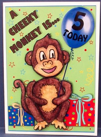 Cheeky Monkey Birthday A5 Mini Kit by Cheryl French