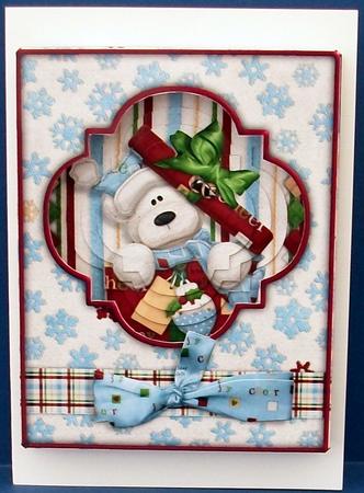 Beary Christmas Framed Pyramage Card Kit by Cheryl French
