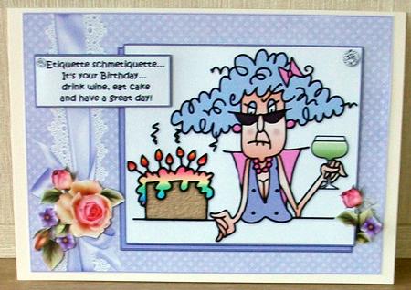 Stella Has Birthday Etiquette Quick Card by Cheryl French