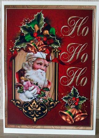 Ho Ho Ho Vintage Santa Pyramid by Cheryl French