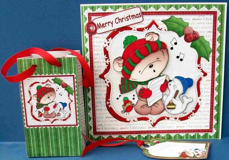 8x8 Ted Sings for Christmas Mini Kit by Cheryl French