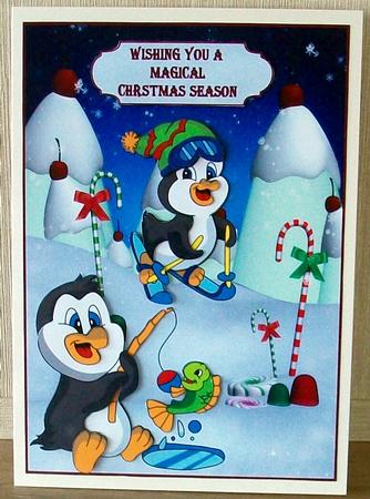 Penguins Fun in the Snow by Cheryl French