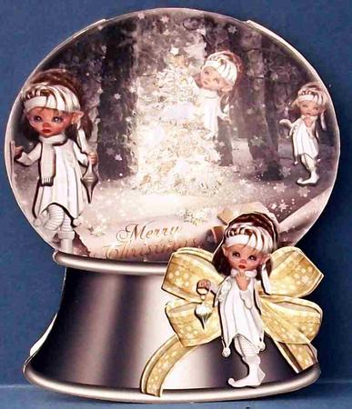 Christmas Fairies Snowglobe Card Kit by Cheryl French