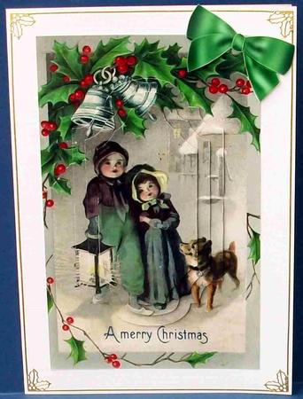 Vintage Children with Little Dog Bracket Pyramids by Cheryl French