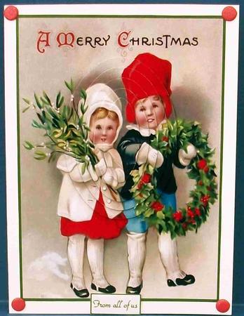 Christmas Vintage Children by Cheryl French