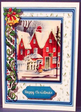 Lovely Pyramid Snow Covered House  by Cheryl French