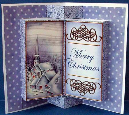 Snowscene1 Double Fold 3D Card Mini Kit by Cheryl French