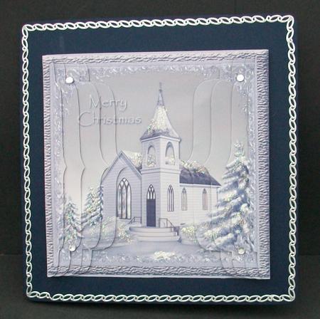 Church View Warm Gray Double Side Stacker Card Front by Cheryl French