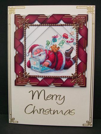 E-shop Santa 5inch Triangle Edge Spiral Stacker by Cheryl French