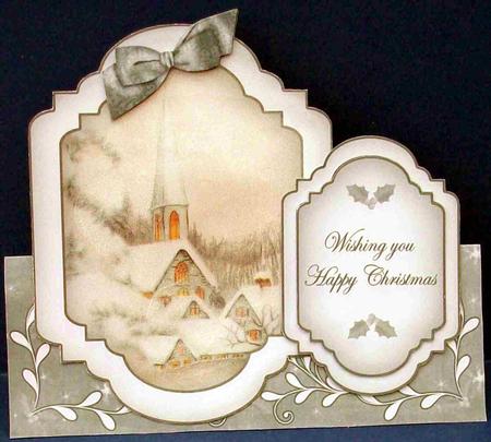 Ice Church Large Fancy Stand Up Card N Envelope Kit by Cheryl French