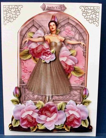 Belle Ballerina Globe & English Roses by Cheryl French