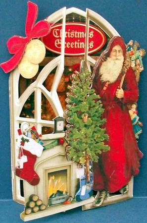 Gothic Window A5 Gatefold Mini-kit - Shhh! Santa's Here! by Cheryl French