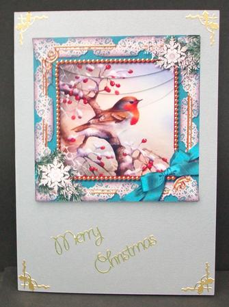Robin 1 Snow 5inch Top and Bottom Rounded Stacker by Cheryl French