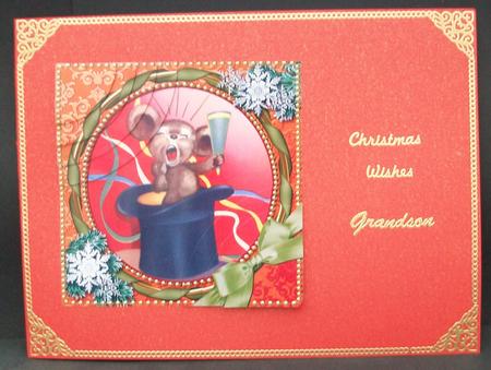 Happy Mouse 6 Inch Duo Corner Stack Card Front by Cheryl French