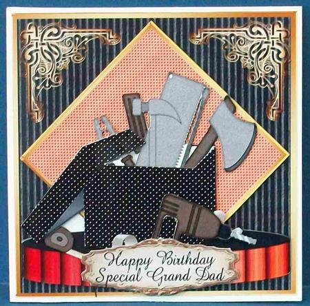 Tool Time Male Birthday, Plus Insert and Gift Card by Cheryl French