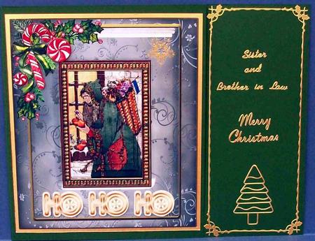 Ho Ho Ho Santa Topper Pyramid and Decoupage by Cheryl French