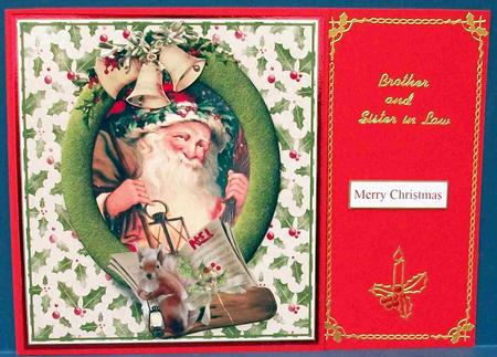 Olde Time St. Nick Topper with Decoupage by Cheryl French