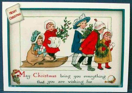 Vintage Children on a Sleigh Py by Cheryl French