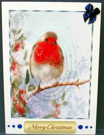 Cute Robin on a Branch Oval Pyramids by Cheryl French