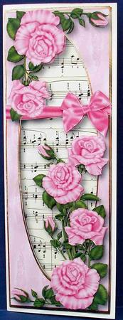 Pretty Pink Roses Large Dl by Cheryl French