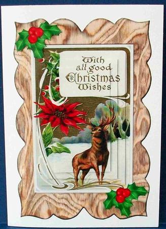 Good Wishes to You! Lovely Reindeer in the Snow Pyramids by Cheryl French