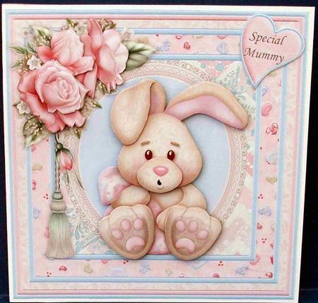 Some Bunny Loves You 8x8 Mini Kit & Decoupage by Cheryl French