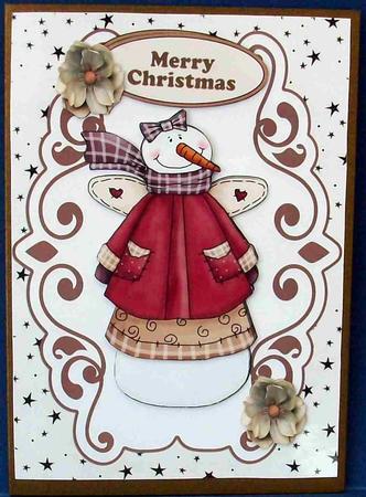 Folklore Snowlady Angel in Ornate Frame by Cheryl French