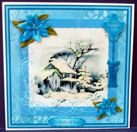 Snowy Cottage Scene Christmas Mini Kit & Decoupage by Cheryl French
