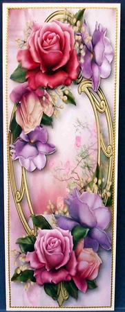 Large Dl Belle Roses & Golden Frame by Cheryl French